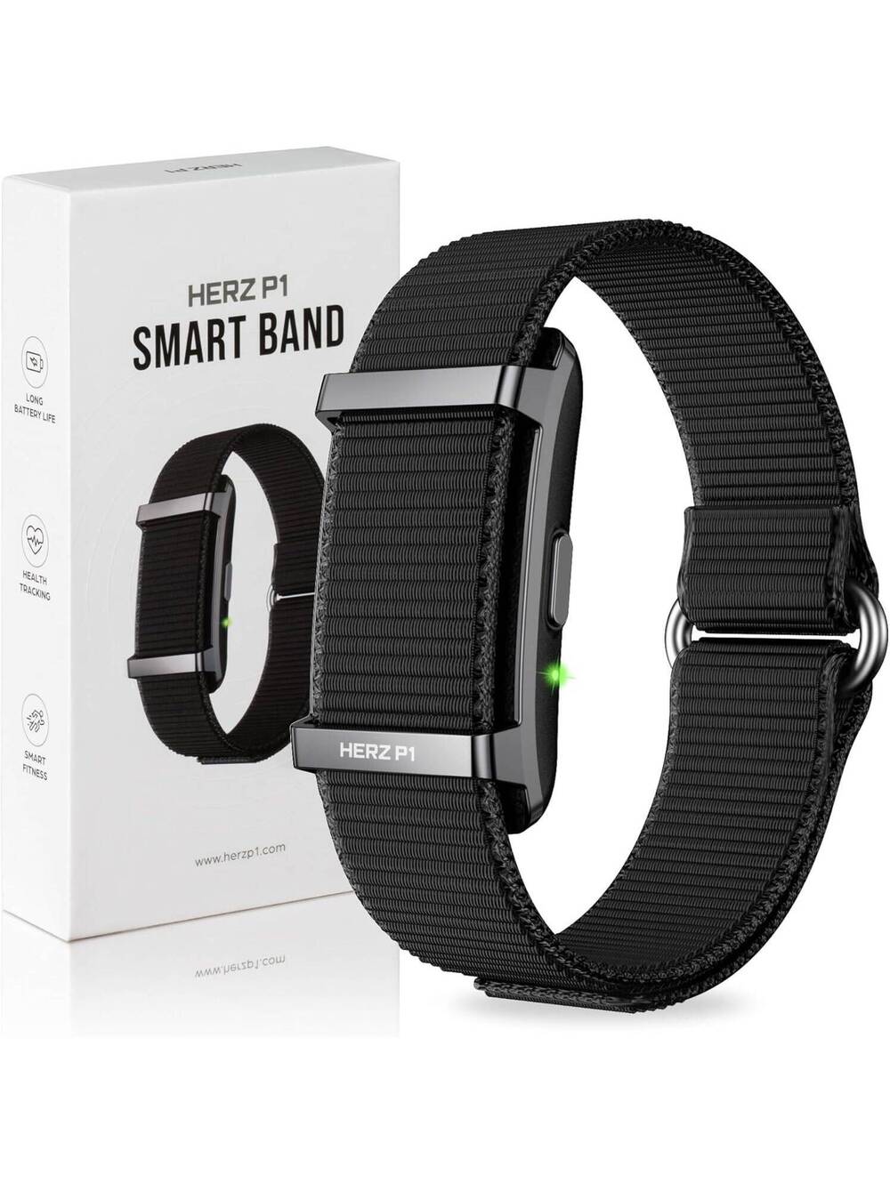 Herz P1 Smart Band Bracelet - Fitness Tracker for Heart Rate, Sleep & Activity